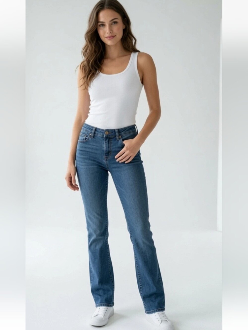 Vintage Y2k 90s The Limited 312 Straight Leg Jeans Dark Blue Wash Mid Rise 4